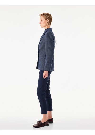 Koton Cepli Düğmeli Slim Fit Normal Bel Cigarette Pantolon Lacivert 7wak40014uw