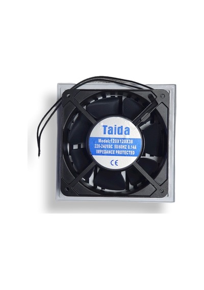 Rack Kabinet Fan Motoru 220v 120x120x38 Mm + Panjur 150x150mm