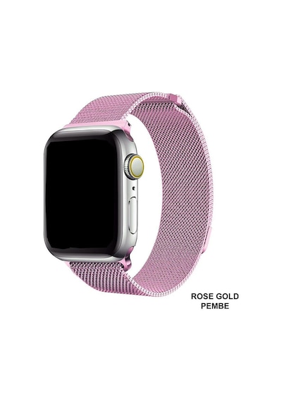 Apple Uyumlu  Watch Kordon 2 3 4 5 6 Se 7 42 44 45 MM Hasır Metal Kordon