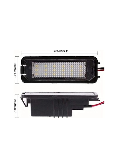 Vw Golf 5/6/7 3d0943021a Canbus İçin 2 Parçalı Arka Led Plaka Lambası Montaj Kiti Vag Vw