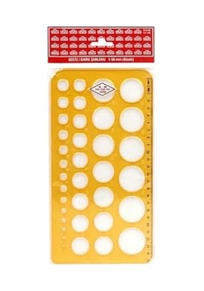 Hatas Daire Şablonu 1-36 Mm, Altın Sarısı Diğer