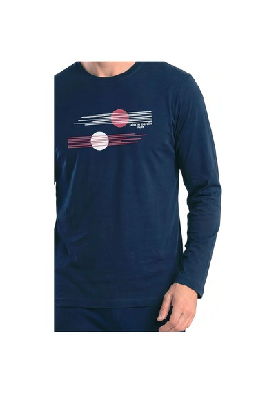 Pierre Cardin 6153 Erkek Uzun Kollu Bisiklet Yaka Pijama Takımı -lacivert
