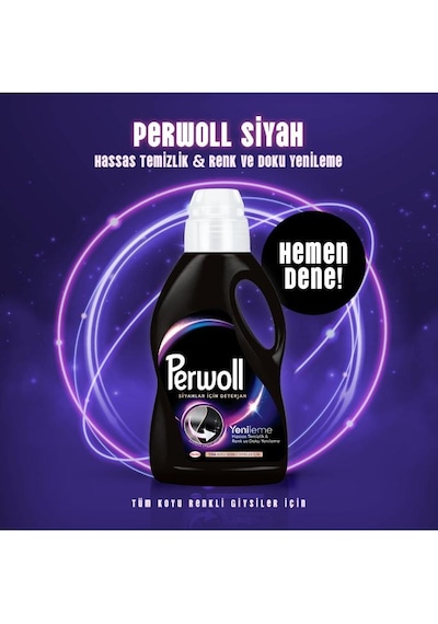 Perwoll Hassas Bakım Sıvı Çamaşır Deterjanı 3x2,97l 162 Yıkama Renkli, Siyah Ve Açık Renk Çamaşırlar İçin 2970 ML