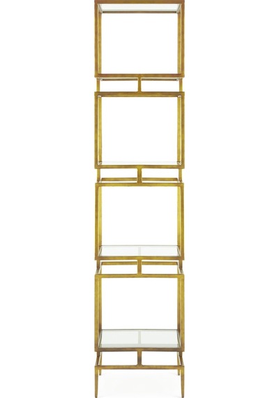 Olope Gold Metal 4 Raflı Kitaplık Çiçeklik Gümüşlük Duvar Rafı