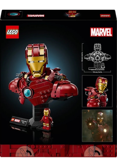 LEGO® ǀ Marvel Iron Man MK4 Büstü 76327 - Yetişkinler için Minifigür İçeren Koleksiyonluk Model Yapım Seti (436 Parça)