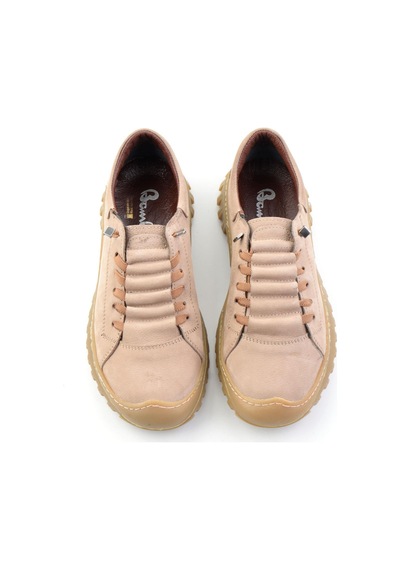 Bambi Vizon Nubuk Hakiki Deri Kadın Sneaker K01076100301
