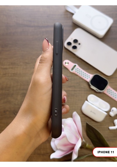 Apple iPhone 11 Uyumlu Kamera Korumalı Darbeye Dayanıklı Renk Atmayan Keep Silikon Kılıf Siyah