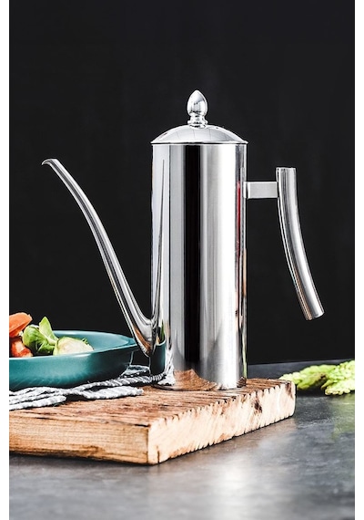 304 Çelik 880 Ml Yağdanlık Sosluk Sirkelik Cin902 Gri