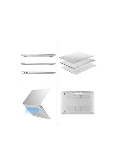 Apple Uyumlu Macbook Pro 13 M1 m2 2020 2022 Simli Star Siyah Parlak Kılıf Kapak 360 Koruma A2338 A2686 Şeffaf