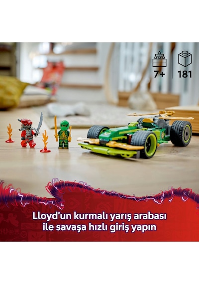 LEGO® NINJAGO® Lloyd’un Çek-Bırak Yarış Arabası 71828 - 7 Yaş ve Üzeri Çocuklar için Yaratıcı Oyuncak Yapım Seti (181 Parça)