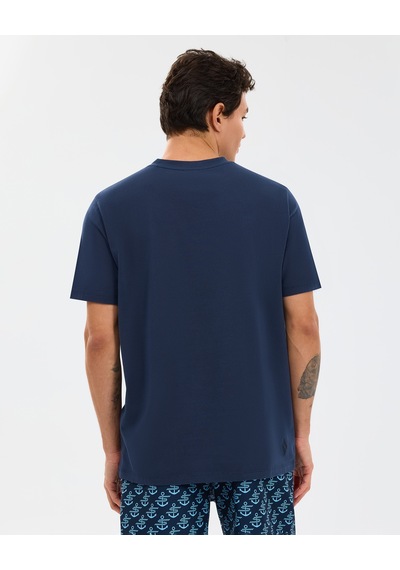 Skechers Organic Coll. M Short Sleeve T-shirt Erkek Lacivert Tshirt S241166-0505 Lacivert