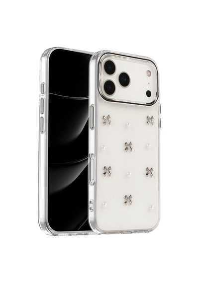 Apple Uyumlu iPhone 17 Pro Fiyonk Desenli Kapak - Desen 8 -