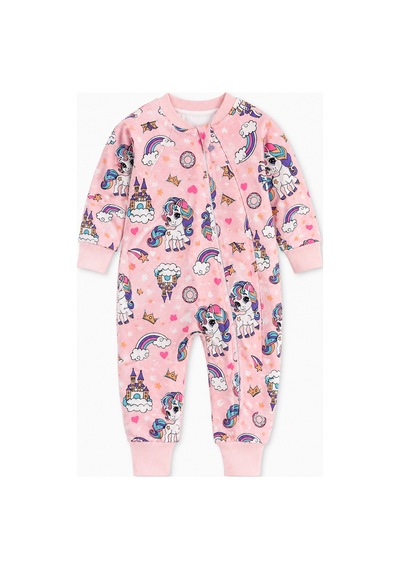 Babyhola 2.5 Tog Yorgan Gerektirmeyen Kalın Elyaf Dolgulu Çocuk Uyku Tulumu Pamuk Astarlı Unisex 6020 Somon
