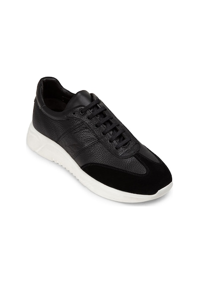 Deery Hakiki Deri Siyah Erkek Sneaker Ayakkabı - 01961Msyhp01 Siyah