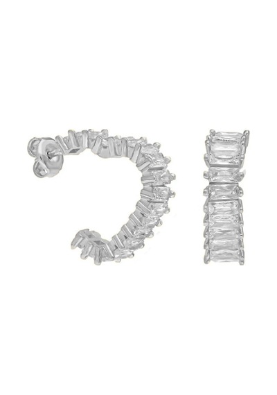 Zirkon Kalp Küpe 717099 Rose Gümüş