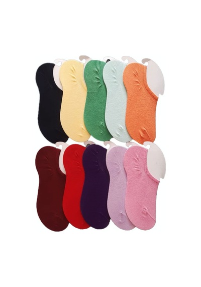 Hepsine Rakip 10'lu Kadın Modal Görünmez Sneaker Çorap Dikişsiz Yumuşacık Kalite 001