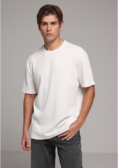 Colin's Colins Comfort Fit Yuvarlak Yaka Düz Erkek Beyaz Kısa Kol Tişört Cl1080261 Q1.v2 Wht