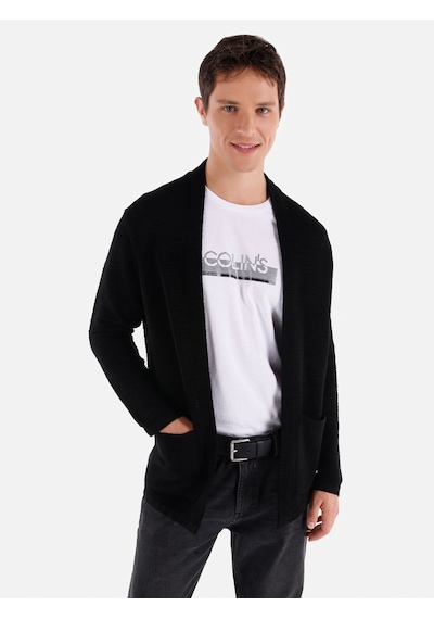 Colin's Colins Regular Fit Cepli Siyah Erkek Hırka Cl1065572 Siyah