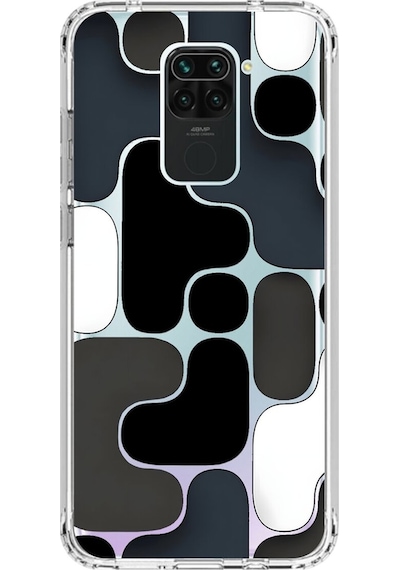 Xiaomi Redmi Note 9 Uyumlu Şeffaf Kılıf Wallpaper 1 Tasarımlı
