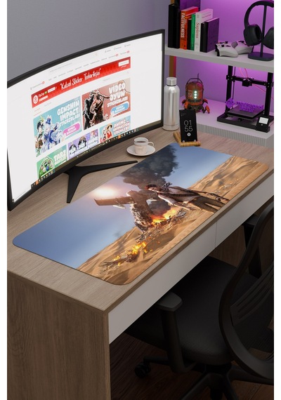 Uncharted Kaymaz Dikişli Kauçuk Oyuncu Mousepad V1 - 90x40 Xxl Gaming Mouse Pad Fare Altlığı
