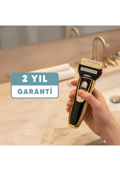 Dingilg Rd-6360 Altın Sarısı Şarjlı 3'ü 1 Arada Saç Sakal Burun Tıraş Makinesi
