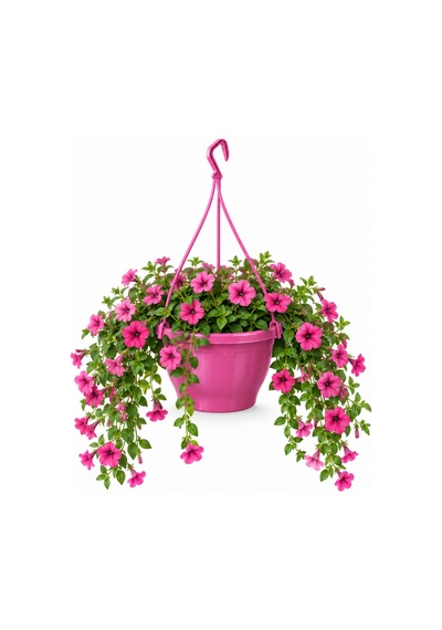 Pembe Fuşya Askılı Saksı 4.5 Lt 10 Adet 24.7x15.2 Cm