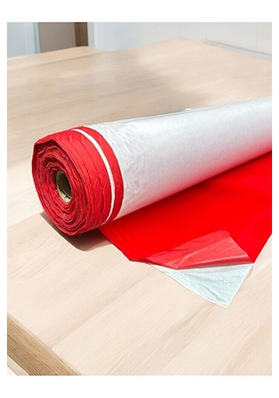 Alkantara Arkası Yapışkanlı Kumaş 100x150 Cm Lüks Süet Kaplama, Su İtici, Dayanıklı Alkantara Kırmızı