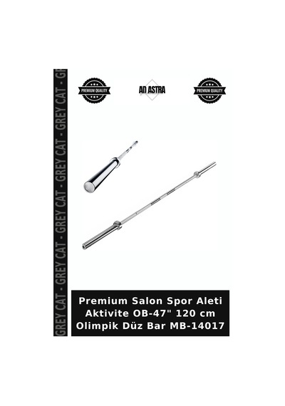 Premium Salon Spor Aleti Aktivite Ob-47" 120 Cm Olimpik Düz Bar Mb-14017