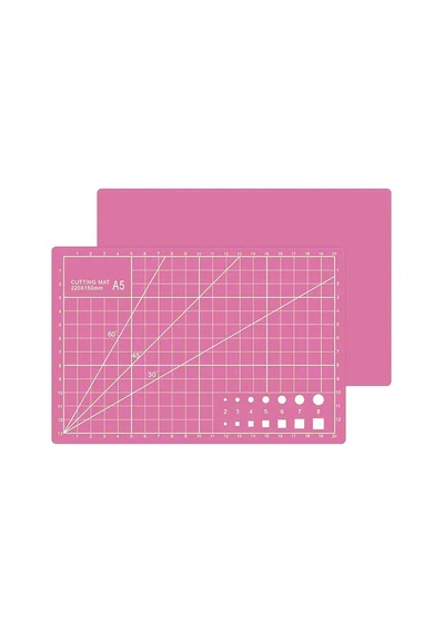 A5 Kesme Matı - Cutting Mat - Kesme Altlığı - Kesim Tablası - 22*15cm - Pembe