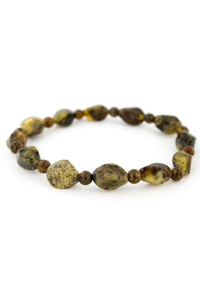 Kehribar Bileklik Özel Tasarım Ambergold Blk23-40 Çok Renkli