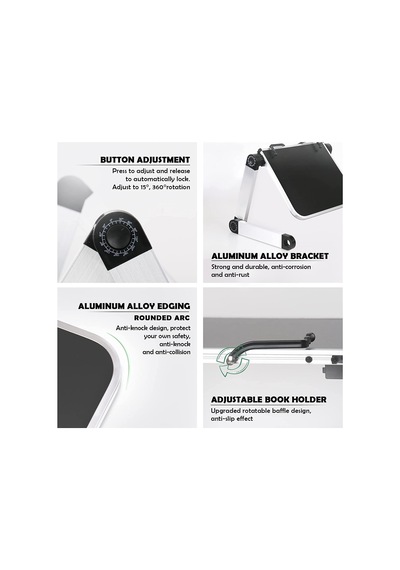 Metal Ayarlanabilir Kitap Okuma Standı Rahle Çok Amaçlı Laptop Tablet Standı