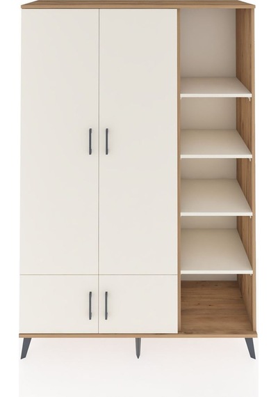 Hyperion Dolap 6 Raflı 4 Kapaklı Tek Askılı 132x44x195 Çam-aytaşı/aytaşı Aytası/aytası Hyperion Dolap 6 Raflı 4 Kapaklı Tek Askılı 132x44x195 Çam-aytaşı/aytaşı Aytası/aytası