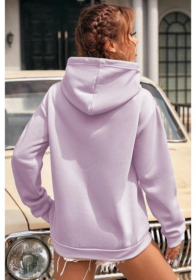 Uyguntarz Unisex Berkeley Baskılı Sweatshirt Lila