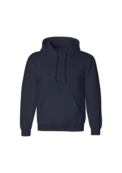 Erkek Uzun Kol Kapşonlu Basic Sweatshirt Hoodie - Lacivert