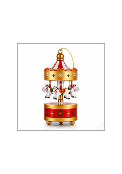 Altın Mini Atlıkarınca, 8,5 Cm X 3,5 Cm - 1 Adet