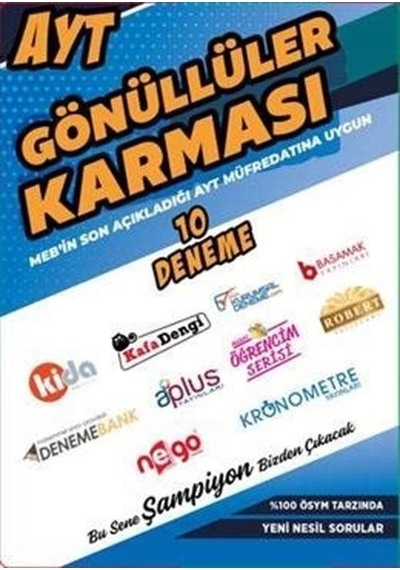 AYT En Çok Satan 10 Farklı Deneme -  Gönüllüler Karması