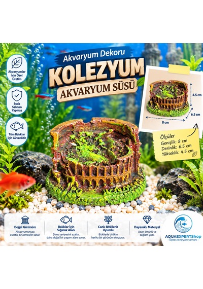 Akvaryum Dekoru - Kelezyum - Salınım Yapmaz - Balıklar İçin Güvenli
