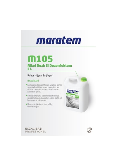 Eczacıbaşı Maratem M105 Alkol Bazlı El Dezenfektanı 5 Litre