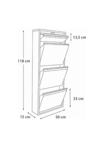 3Lü Metal Ayakkabılık Beyaz (455649679) Beyaz