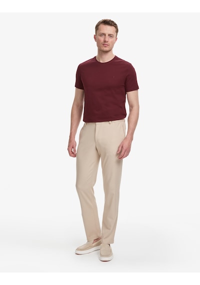 Pierre Cardin Erkek Bordo Tişört Basic 50325307-vr014