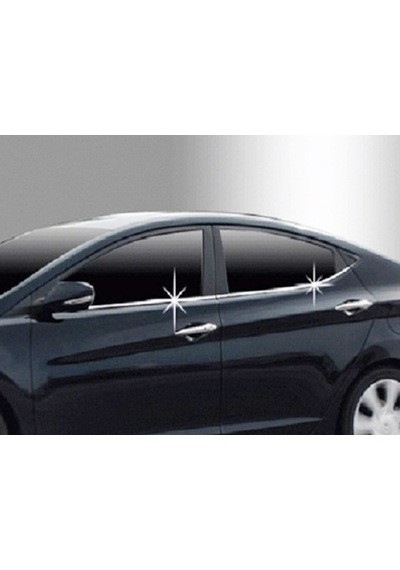 Hyundai Accent Blue Krom Cam Çıtası 6 Prç P.çelik 2011-2020 Arası