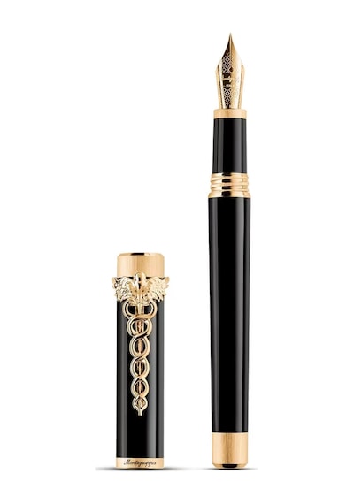 Montegrappa Zero Caduceus Dolma Kalem - M Uç Iszec3ıy Siyah