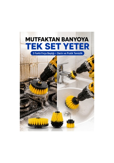 Astraltech Profesyonel Matkap Ucu Temizlik Fırçası 3 Lü Set