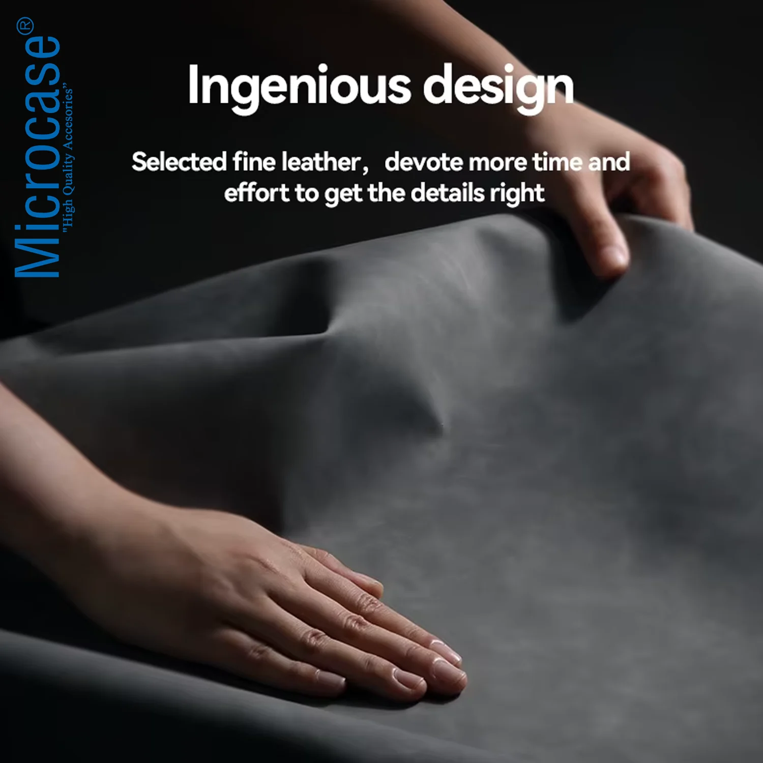 Microcase Xiaomi 14 Ultra İçin Luxury Leather Series Deri Desenli Plastik Koruma Kılıf - Al8125 Siyah