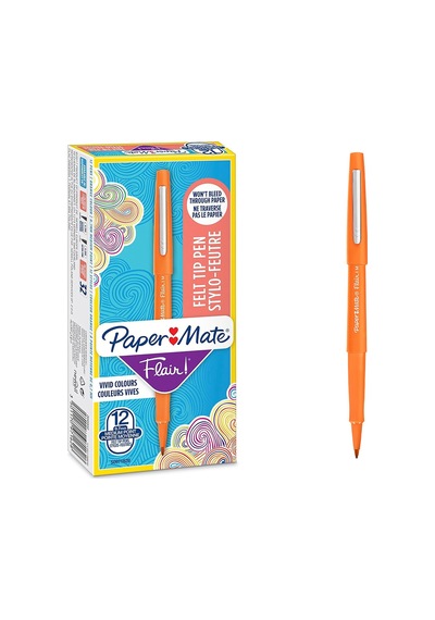 Paper Mate Flair Fiber Uç Kalem - Turuncu 12 Adet