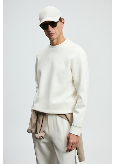 Lufian Grand Erkek Sweatshirt Kırık Beyaz Kırık Beyaz 112030192100510