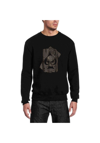 Motörhead Iskambil Kurukafa Metal Baskılı Erkek Sweatshirt