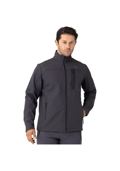 Crozwise Erkek Softshell Spor Mont Antrasit