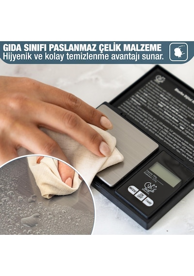 Tartısı - 500g Kapasite 0.01g 7 Ölçü Birimi Dara Fonksiyonu Büyük Ekran Otomatik Kapanma Diğer