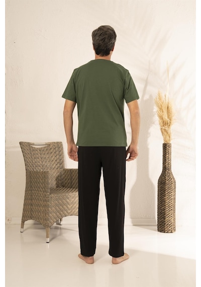 Estiva 23262 Erkek Kısa Kollu Active Baskılı Yazlık Penye Pijama Takımı 001